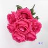 Ramo de rosas artificiales de 7 cabezas con mango de una sola rosa Anna, decoración para salón de bodas, arreglo floral, flores de plomo para camino, accesorios florales para pared