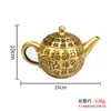 Tetera Paisaje Dragón y Fénix de Latón Hogar Mesa de Té Juego de Té Adornos de Cobre Dragón y Fénix Chengxiang Tetera Pequeña Vendida Adornos de Regalo