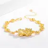 Pulsera Europea Dólar Oro Valiente Dinero Latón Chapado en Oro Pulsera Valiente Chapada en Oro Vietnam Oro Chapado Imitación Oro Joyería para Damas