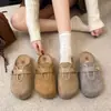 Mules de mujer sin cordones estilo Birkenstock retro, colección otoño 06, con suela blanda, antideslizantes, versátiles, fáciles de usar, mules de exterior de suela gruesa y plana