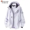 Chaqueta Softshell Camel Blue para Mujer Otoño Invierno Exterior Cortavientos Impermeable Tres en Uno Escalada Senderismo Abrigo Ropa Exterior Hombre