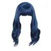 Ventas Directas de Fábrica de Pelucas Multicolores Europeas y Americanas, Cabello de Longitud Media, Cabello Largo Rizado Diagonal, Estilo Moderno, Estilo Ligeramente Rizado para Fiesta de Disfraces