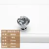 Maçaneta de Vidro Diamante Simples Europeia Transparente de Furo Único para Porta de Armário Guarda-roupa Maçaneta de Gaveta de Cristal Moderna