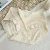 Bragas de Hilo de Hielo Finas de Verano Sin Costuras para Mujer de Cintura Media 7A Entrepierna 100% Algodón Transpirables de Encaje Sexy para Chica Triángulo