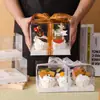 Caixas de embalagem para cupcakes, embalagens transparentes para doces e sobremesas, com alças, para forminhas de muffin, potes pequenos, disponíveis em pacotes de 4, 6 ou 12