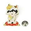 Insignia de Metal Esmaltado Magnética Insignia Personalizada Dibujos Animados Niños Magnética de Pecho Personalizada Linda Magnética Conmemorativa para Refrigerador