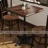 Mesa y Silla de Cafetería Vintage Combinación Mesa y Silla de Tienda de Postres de Té con Leche Repostería Pastelería Mesa y Silla de Comedor de Madera Maciza Restaurante Occidental Asiento de Tarjeta Comercial