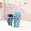 Linda Bolsa Isotérmica para Té de Leche, Bolsa Refrigeradora Portátil con Forma de Corazón Femenino, Bolsa Tote Conveniente para Bebidas Frías de Verano