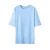Camiseta Verde Escuro Solta Estilo Europeu de Algodão Penteado, Verão Jovem Manga Curta Estilo Americano Versátil Simples Emagrecedor Top para Mulheres