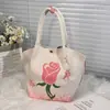 Bolsa de Hombro de Punto para Boda de Año Nuevo Patrón de Dibujos Animados Gran Capacidad Plegable Ligera Bolsa de Punto para Compras