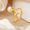 Anel Prata Esterlina S925 Simples Elegante Estilo Coreano Pérola Natural de Água Doce Feminino Estilo Frio Celebridade da Internet Joias de Prata Personalizadas