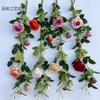 Rosa búlgara com botões Rosa Casamento Auditório Layout Simulação Flores Soft-fitting Paisagem Comércio Exterior Flores Falsas