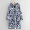 Nuevos Monos de Lona Estilo Chino Delantal Retro Cocina Hogar Manga Larga Unisex Ropa de Trabajo para Catering Transpirable Resistente al Desgaste