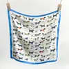Bufanda Cuadrada Pequeña de Verano 2026 con Estampado de Perro de Dibujos Animados, Pañuelo para la Cabeza Lindo, Bufanda de Seda Versátil Estilo Coreano, Bufanda para el Cuello