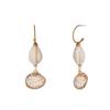 Pendientes de concha natural con costuras en forma de C estilo playa de moda, joyería europea y americana para mujer al por mayor