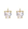 504 estilo coreano INS nicho luz luxo design minimalista versátil lindo brincos de pino de zircão prata esterlina S925 textura feminina