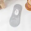 Calcetines de Oso de Dibujos Animados en Barco para Mujer Calcetines Invisibles de Silicona Antideslizantes Calcetines Finos de Verano para Mujer Boca Baja Color Blanco Leche
