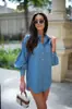 Ropa de Mujer Transfronteriza Primavera y Otoño 2026 Amazon Aliexpress Nueva Camisa Superior de Mezclilla Lavada Color Sólido Manga Larga Simple