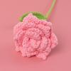 Ramo de flores semiacabado de ganchillo con flores de lana tejidas a mano, con simulación de rosas puntiagudas, acabado transfronterizo, regalo al por mayor