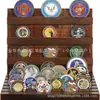 Soporte de Exhibición de Monedas de Plata Conmemorativas de Medallas Transfronterizas Soporte de Madera para Monedas de Desafío Soporte de Exhibición de Monedas de Desafío de Madera Multipropósito