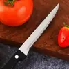 Cuchillo para Filete Dentado de Acero Inoxidable, Cuchillo Afilado para Pulpa de Pan del Hogar, Cuchillo para Filete Estilo Escandinavo para Restaurantes Occidentales