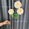 Flores de peonía de carpa artificial de 3 cabezas para decoración de bodas y hoteles, decoración del hogar, flores artificiales para arreglos de pasillo y arreglos florales