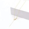 Collar de Cadena Sola Versátil de Acero de Titanio que No se Desvanece sin Colgante Cadena Ligera Cadena Naked de Acero de Titanio con Cadena Cadena Delgada Cadena para Clavícula Collar para Baño