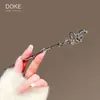 Horquilla para el cabello de rosa con forma de serpiente para mujer, nicho, sentido de alta gama, horquilla para moño en la parte posterior de la cabeza, horquilla moderna, simple, de moda, accesorio para el cabello