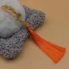 Abanico Xiangfei de 12 cm con Borla Verde, Abanico de Borla de Mariposa con Borlas Colgantes, Accesorio de Ropa Han de Estilo Antiguo, Sobre de Cheongsam de Estilo Étnico