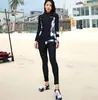 Traje de Banho Dividido para Casal Estilo Coreano Roupa de Mergulho Dividida Proteção Solar Calças de Manga Longa Masculinas e Femininas Traje de Banho com Zíper