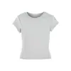 Camiseta Básica de Manga Corta con Cuello Redondo de Verano 2026, Estilo Nuevo, Casual y Profesional, Corte Ajustado, Top de Color Sólido, Venta al por Mayor y Distribución