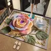 Nueva Alfombrilla de Piso Absorbente de Secado Rápido para Baño Estilo Chino Floral, Alfombrilla de Piso para Baño, Alfombra Resistente a Manchas de Lodo Diatomeas, Alfombrilla de Piso Resistente al Desgaste
