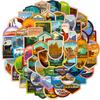 63 American Park Stickers Amazon Natural Park Travel Cross-Border Outdoor Creative Graffiti Stickers
