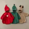 Ropa de Navidad para Bebé Estilo Coreano, Monos para Bebé de Otoño e Invierno, Trajes de Ropa para Gatear de Terciopelo y Engrosados para Mantener el Calor
