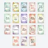 18 Tarjetas de Ánimo Florales en Acuarela con Mensajes Cálidos Adecuadas para Regalos Cotidianos, Expresar Gratitud y Transmitir Intenciones Positivas
