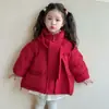 Suéter Infantil 2025 Invierno Nuevo Estilo Niñas Engrosado Rojo Festivo Atuendo de Año Nuevo Suéter de Punto Moderno