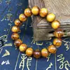 Pulseras de Cuenta de Buda de Sauce Marino con Hilo Dorado, Pulseras de Círculo Único y Doble para Hombres y Mujeres, Cuentas de Oración de Estilo Étnico, Artículos Coleccionables, Artículos Promocionales para Transmisiones en Vivo