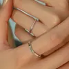 Anillo de bambú ajustable con apertura que no se decolora, nuevo estilo 2024, regalo de San Valentín, anillo sencillo para novia