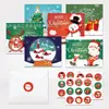 Hk008 Tarjeta de Bendición de Santa Claus de Navidad Tarjeta de Felicitación Paquete de Sobres de Tarjeta de Felicitación de Dibujos Animados para Adultos y Niños