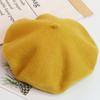 Fábrica de Boinas de Lã Atacado Chapéus de Artista Femininos para Outono e Inverno, Logo Personalizável, Circunferência da Cabeça Ajustável, Chapéus Vintage de Cor Sólida