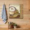 Comércio Exterior Retro Cerveja Café Copos de Papel Lata Pintura de Folha de Flandres Loja Decoração de Parede Folha de Flandres Padrões Personalizáveis