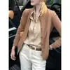 Estilo intelectual, blusa de tricô patchwork de duas peças para mulheres, gola alta retrô, caimento relaxado old-money, afina a silhueta, elegante e adequada para o trabalho