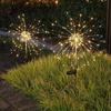 Luzes solares led liga fio fogos de artifício luzes gramado luzes do chão pátio varanda jardim atmosfera luzes estrelas