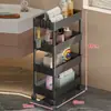 Estante de almacenamiento para baño, estante de almacenamiento para huecos detrás de la puerta, estante de almacenamiento ultradelgado, estante organizador multicapa para el baño, carrito pequeño