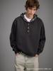 Sudadera CATTEE estilo retro americano sencillo para hombre, chaqueta con capucha y cuello medio abierto a cuadros, nueva primavera de 2025
