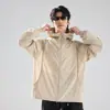 Mesmo estilo de uma certa roupa de proteção solar de seda gelada de banana 2026 novo verão proteção UV para pessoas baixas roupa externa larga masculina