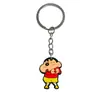 Accesorios de Cómics Crayon Shin-Chan Llavero Suave de PVC Colgante Lindo para Coche Accesorios para Mochila Escolar de Estudiante Llavero