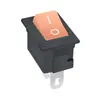Interruptor Certificado Americano Etl Kcd11 Cuadrado Naranja 10X15Mm 2 Pines 2 Velocidades Interruptor Basculante para Ventilador de Juguete