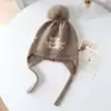 Gorro de Punto de Cachemir Puro para Otoño e Invierno con Protección para Orejas y Frío, para Hombres, Mujeres, Niños y Bebés, para Mantener Caliente