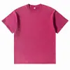 Camiseta 230g Transfronteiriça, Camiseta Lavada e Desgastada, Gola Redonda Solta, Ombro Caído, Tamanho Europeu, Camiseta Masculina de Manga Curta Estilo Americano Tingida com Cera